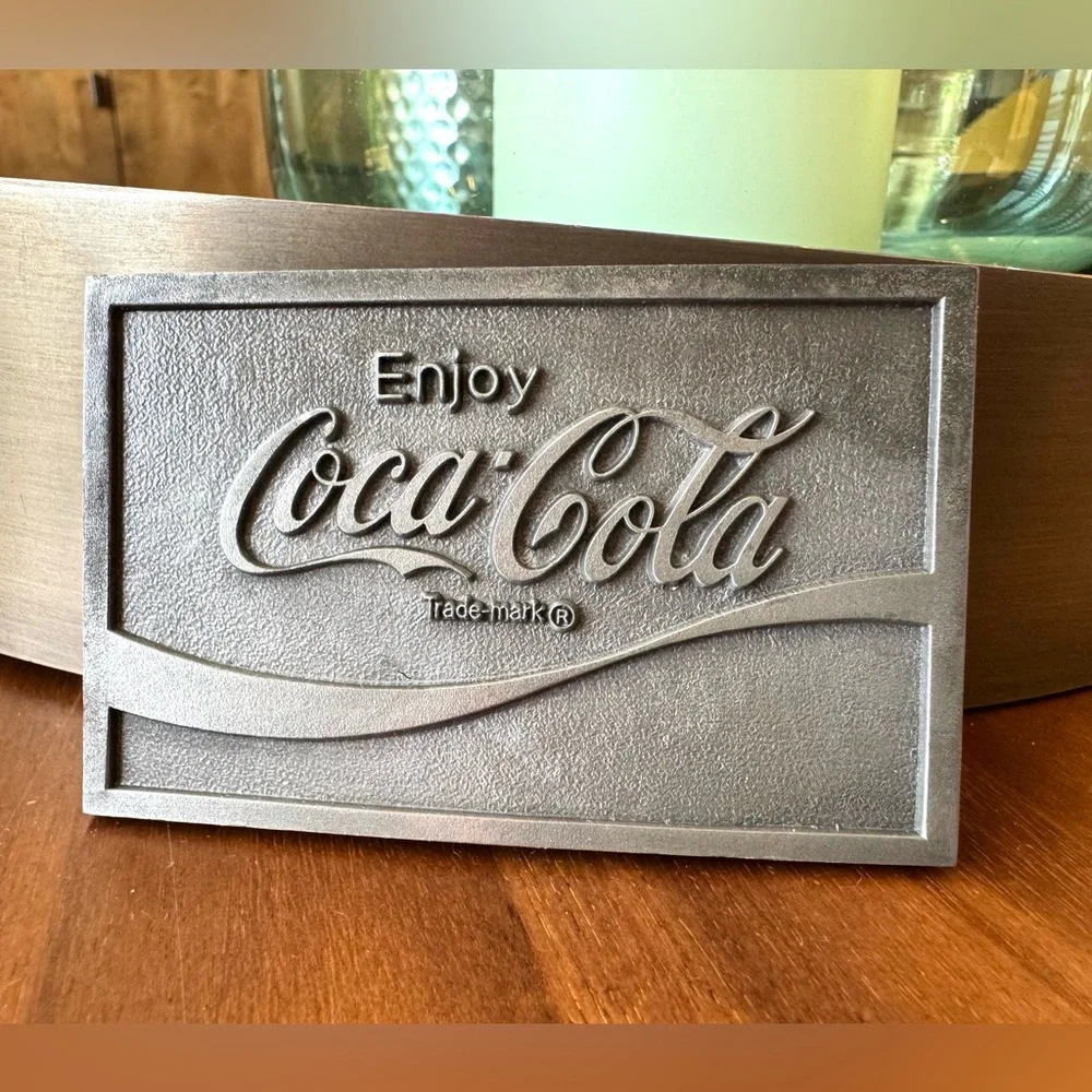 Coca-Cola Embossed Silver Buckle
